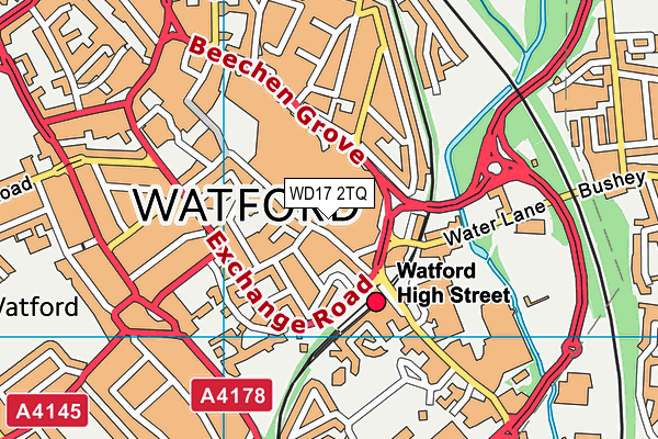 WD17 2TQ map - OS VectorMap District (Ordnance Survey) WD17 2TQ map - OS VectorMap District (Ordnance Survey)