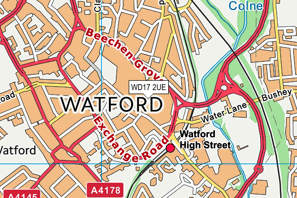 WD17 2UE map - OS VectorMap District (Ordnance Survey) WD17 2UE map - OS VectorMap District (Ordnance Survey)