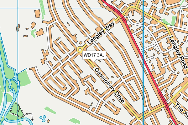 WD17 3AJ map - OS VectorMap District (Ordnance Survey) WD17 3AJ map - OS VectorMap District (Ordnance Survey)