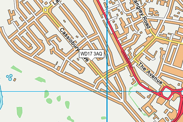 WD17 3AQ map - OS VectorMap District (Ordnance Survey) WD17 3AQ map - OS VectorMap District (Ordnance Survey)