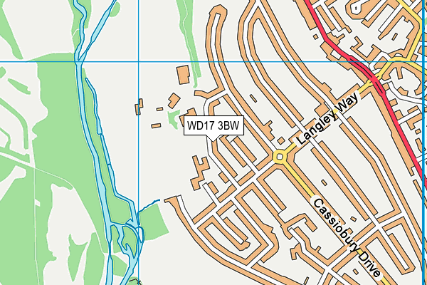 WD17 3BW map - OS VectorMap District (Ordnance Survey) WD17 3BW map - OS VectorMap District (Ordnance Survey)
