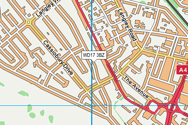 WD17 3BZ map - OS VectorMap District (Ordnance Survey) WD17 3BZ map - OS VectorMap District (Ordnance Survey)