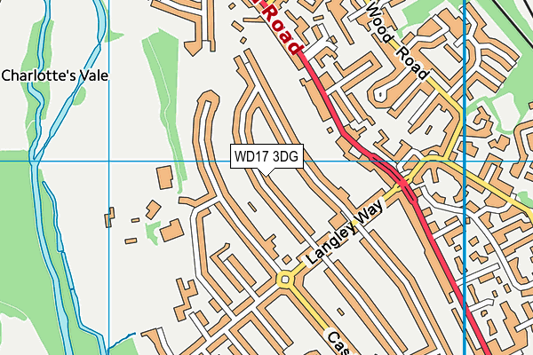 WD17 3DG map - OS VectorMap District (Ordnance Survey) WD17 3DG map - OS VectorMap District (Ordnance Survey)