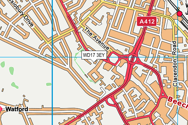 WD17 3EY map - OS VectorMap District (Ordnance Survey) WD17 3EY map - OS VectorMap District (Ordnance Survey)