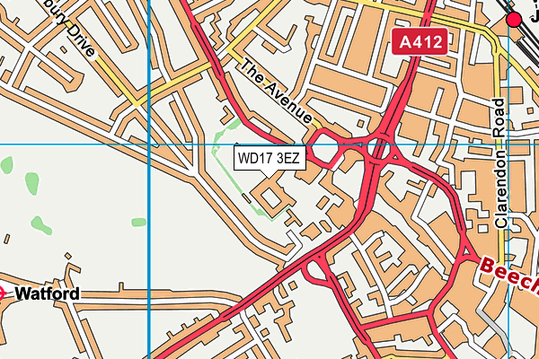 WD17 3EZ map - OS VectorMap District (Ordnance Survey) WD17 3EZ map - OS VectorMap District (Ordnance Survey)
