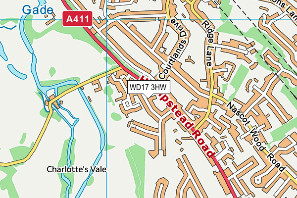 WD17 3HW map - OS VectorMap District (Ordnance Survey) WD17 3HW map - OS VectorMap District (Ordnance Survey)