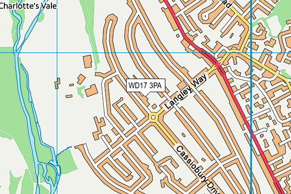 WD17 3PA map - OS VectorMap District (Ordnance Survey) WD17 3PA map - OS VectorMap District (Ordnance Survey)