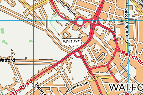 WD17 3XE map - OS VectorMap District (Ordnance Survey) WD17 3XE map - OS VectorMap District (Ordnance Survey)