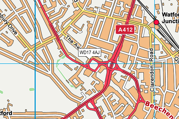 WD17 4AJ map - OS VectorMap District (Ordnance Survey) WD17 4AJ map - OS VectorMap District (Ordnance Survey)