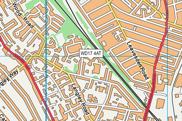 WD17 4AT map - OS VectorMap District (Ordnance Survey) WD17 4AT map - OS VectorMap District (Ordnance Survey)