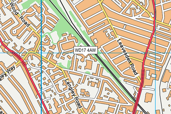 WD17 4AW map - OS VectorMap District (Ordnance Survey) WD17 4AW map - OS VectorMap District (Ordnance Survey)