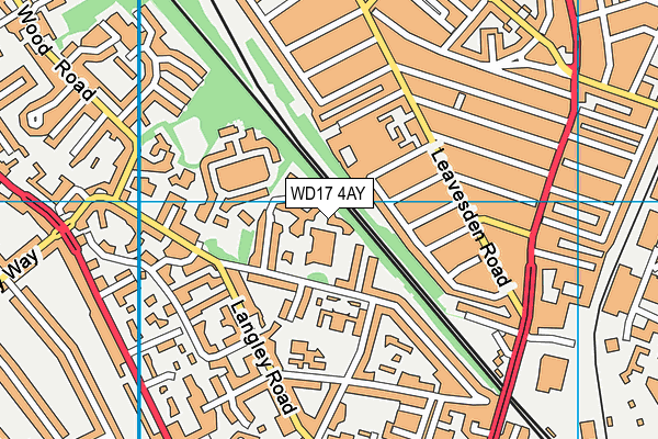 WD17 4AY map - OS VectorMap District (Ordnance Survey) WD17 4AY map - OS VectorMap District (Ordnance Survey)