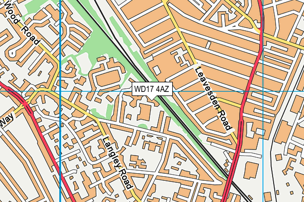 WD17 4AZ map - OS VectorMap District (Ordnance Survey) WD17 4AZ map - OS VectorMap District (Ordnance Survey)
