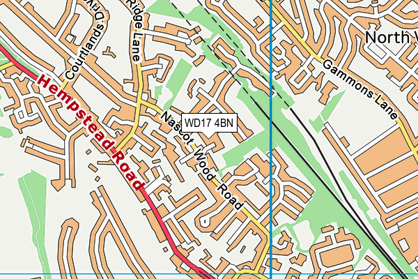 WD17 4BN map - OS VectorMap District (Ordnance Survey) WD17 4BN map - OS VectorMap District (Ordnance Survey)