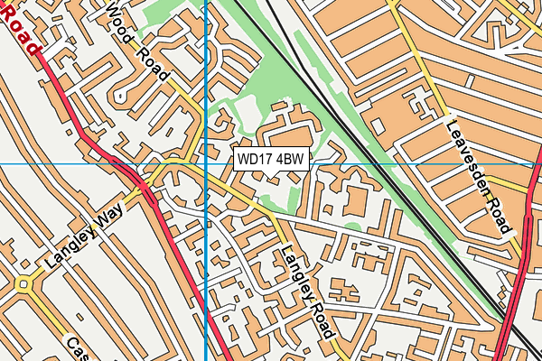 WD17 4BW map - OS VectorMap District (Ordnance Survey) WD17 4BW map - OS VectorMap District (Ordnance Survey)
