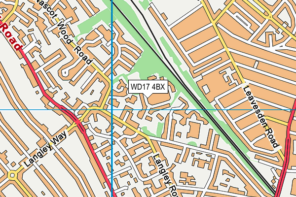 WD17 4BX map - OS VectorMap District (Ordnance Survey) WD17 4BX map - OS VectorMap District (Ordnance Survey)