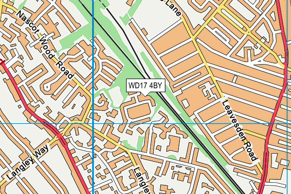 WD17 4BY map - OS VectorMap District (Ordnance Survey) WD17 4BY map - OS VectorMap District (Ordnance Survey)