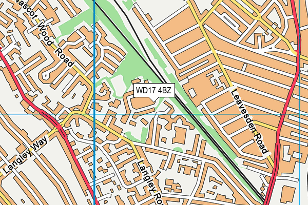 WD17 4BZ map - OS VectorMap District (Ordnance Survey) WD17 4BZ map - OS VectorMap District (Ordnance Survey)