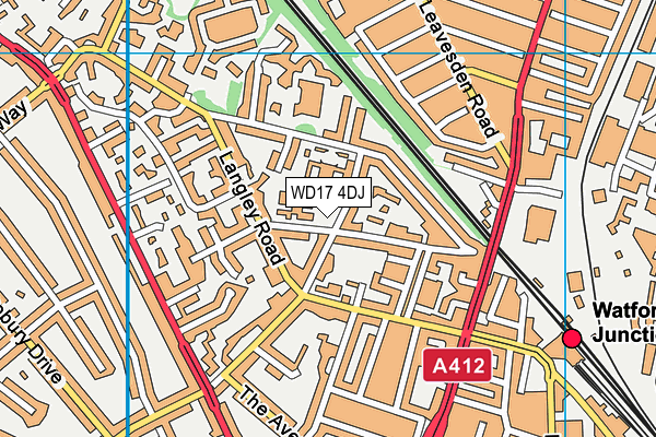WD17 4DJ map - OS VectorMap District (Ordnance Survey) WD17 4DJ map - OS VectorMap District (Ordnance Survey)