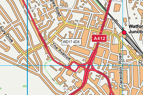 WD17 4DX map - OS VectorMap District (Ordnance Survey) WD17 4DX map - OS VectorMap District (Ordnance Survey)