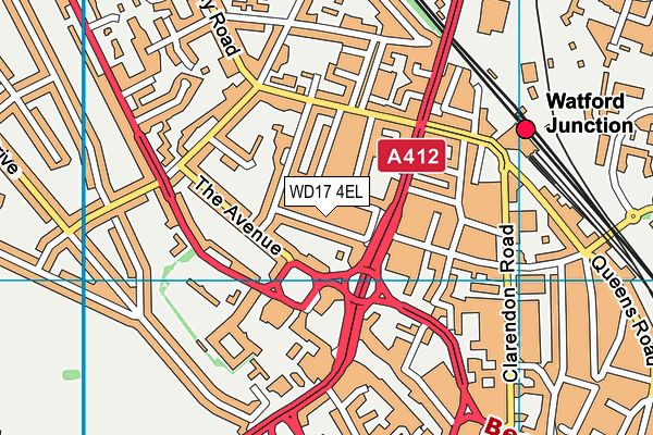 WD17 4EL map - OS VectorMap District (Ordnance Survey) WD17 4EL map - OS VectorMap District (Ordnance Survey)