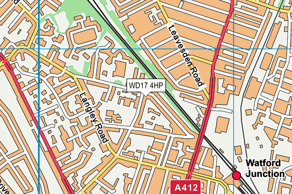 WD17 4HP map - OS VectorMap District (Ordnance Survey)