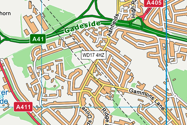 WD17 4HZ map - OS VectorMap District (Ordnance Survey) WD17 4HZ map - OS VectorMap District (Ordnance Survey)