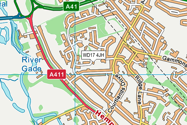 WD17 4JH map - OS VectorMap District (Ordnance Survey) WD17 4JH map - OS VectorMap District (Ordnance Survey)