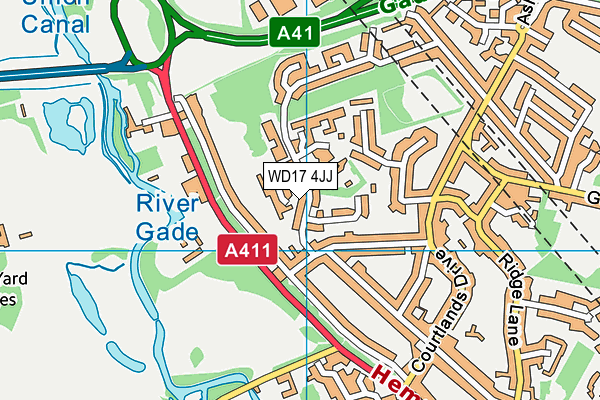 WD17 4JJ map - OS VectorMap District (Ordnance Survey) WD17 4JJ map - OS VectorMap District (Ordnance Survey)