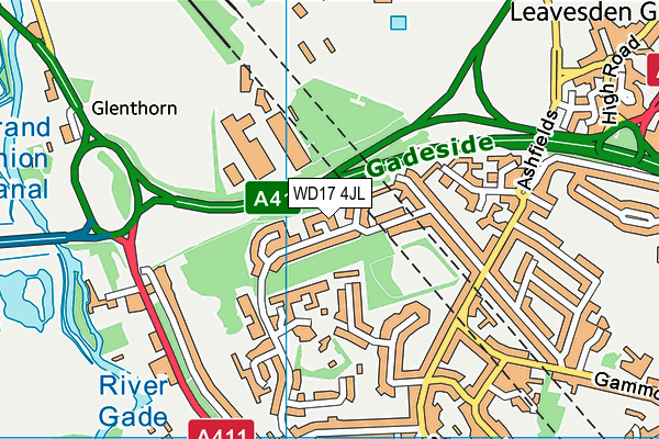 WD17 4JL map - OS VectorMap District (Ordnance Survey) WD17 4JL map - OS VectorMap District (Ordnance Survey)