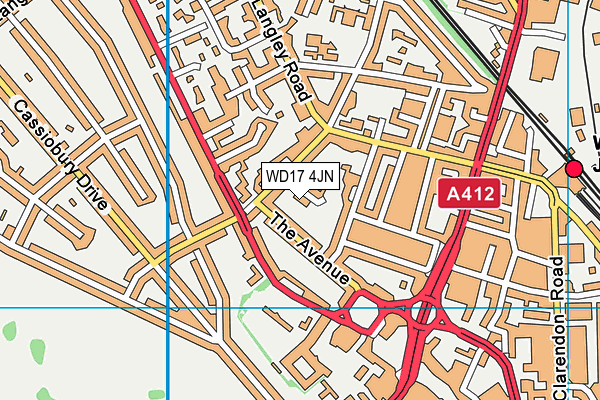 WD17 4JN map - OS VectorMap District (Ordnance Survey) WD17 4JN map - OS VectorMap District (Ordnance Survey)