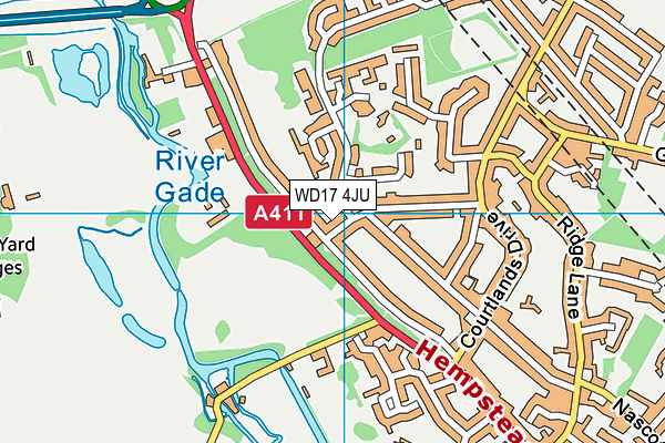 WD17 4JU map - OS VectorMap District (Ordnance Survey) WD17 4JU map - OS VectorMap District (Ordnance Survey)