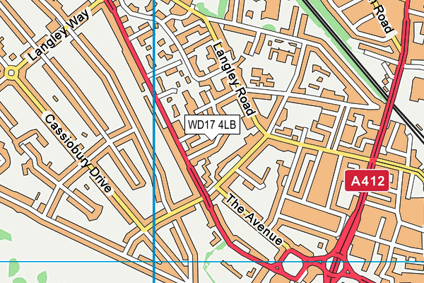 WD17 4LB map - OS VectorMap District (Ordnance Survey) WD17 4LB map - OS VectorMap District (Ordnance Survey)