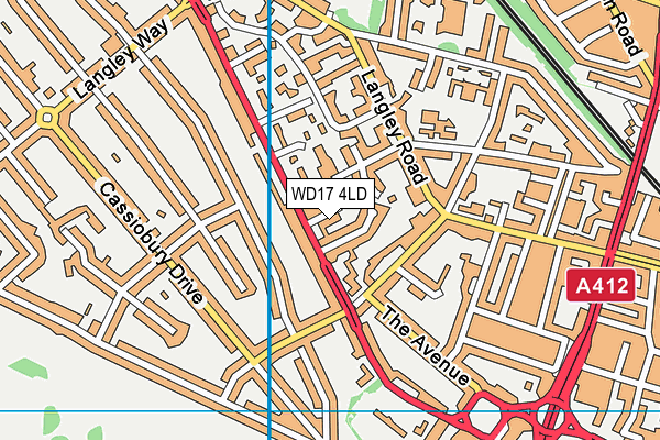 WD17 4LD map - OS VectorMap District (Ordnance Survey) WD17 4LD map - OS VectorMap District (Ordnance Survey)