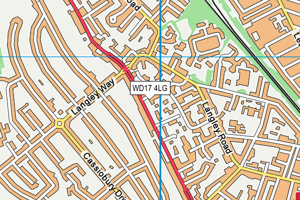 WD17 4LG map - OS VectorMap District (Ordnance Survey) WD17 4LG map - OS VectorMap District (Ordnance Survey)