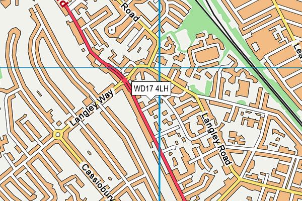WD17 4LH map - OS VectorMap District (Ordnance Survey) WD17 4LH map - OS VectorMap District (Ordnance Survey)