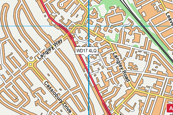WD17 4LQ map - OS VectorMap District (Ordnance Survey) WD17 4LQ map - OS VectorMap District (Ordnance Survey)