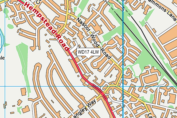 WD17 4LW map - OS VectorMap District (Ordnance Survey) WD17 4LW map - OS VectorMap District (Ordnance Survey)