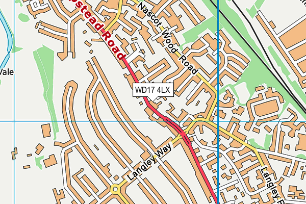 WD17 4LX map - OS VectorMap District (Ordnance Survey) WD17 4LX map - OS VectorMap District (Ordnance Survey)