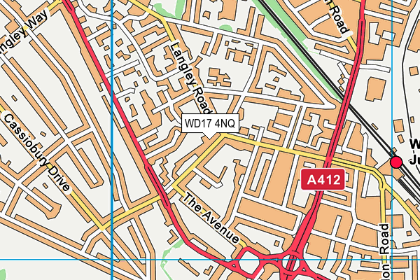 WD17 4NQ map - OS VectorMap District (Ordnance Survey) WD17 4NQ map - OS VectorMap District (Ordnance Survey)
