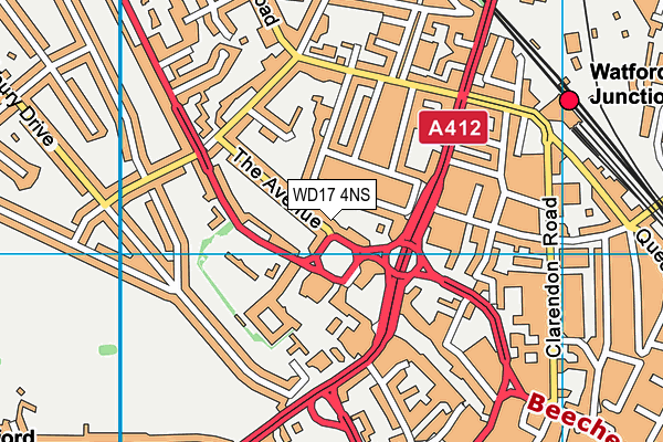 WD17 4NS map - OS VectorMap District (Ordnance Survey) WD17 4NS map - OS VectorMap District (Ordnance Survey)