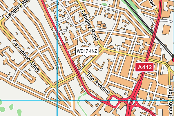 WD17 4NZ map - OS VectorMap District (Ordnance Survey) WD17 4NZ map - OS VectorMap District (Ordnance Survey)