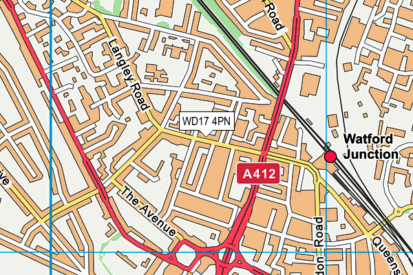 WD17 4PN map - OS VectorMap District (Ordnance Survey)