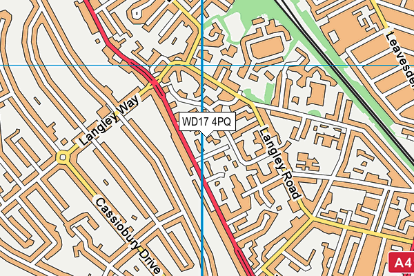 WD17 4PQ map - OS VectorMap District (Ordnance Survey) WD17 4PQ map - OS VectorMap District (Ordnance Survey)