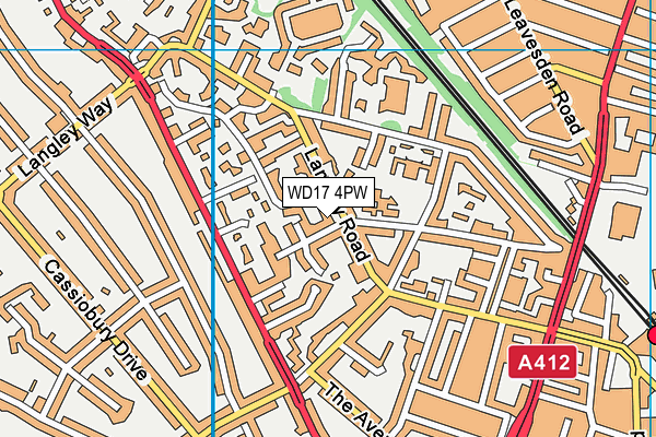 WD17 4PW map - OS VectorMap District (Ordnance Survey) WD17 4PW map - OS VectorMap District (Ordnance Survey)