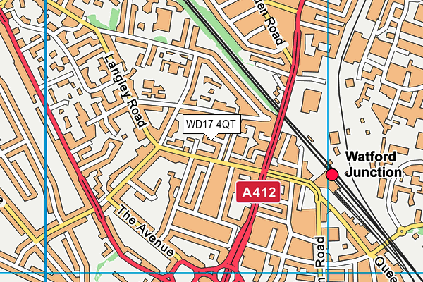 WD17 4QT map - OS VectorMap District (Ordnance Survey) WD17 4QT map - OS VectorMap District (Ordnance Survey)