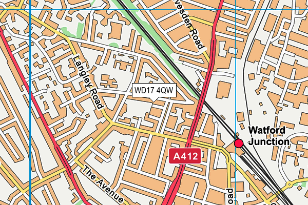 WD17 4QW map - OS VectorMap District (Ordnance Survey) WD17 4QW map - OS VectorMap District (Ordnance Survey)