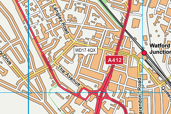 WD17 4QX map - OS VectorMap District (Ordnance Survey) WD17 4QX map - OS VectorMap District (Ordnance Survey)