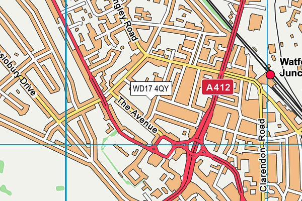 WD17 4QY map - OS VectorMap District (Ordnance Survey) WD17 4QY map - OS VectorMap District (Ordnance Survey)