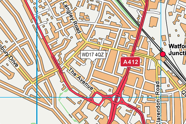 WD17 4QZ map - OS VectorMap District (Ordnance Survey) WD17 4QZ map - OS VectorMap District (Ordnance Survey)